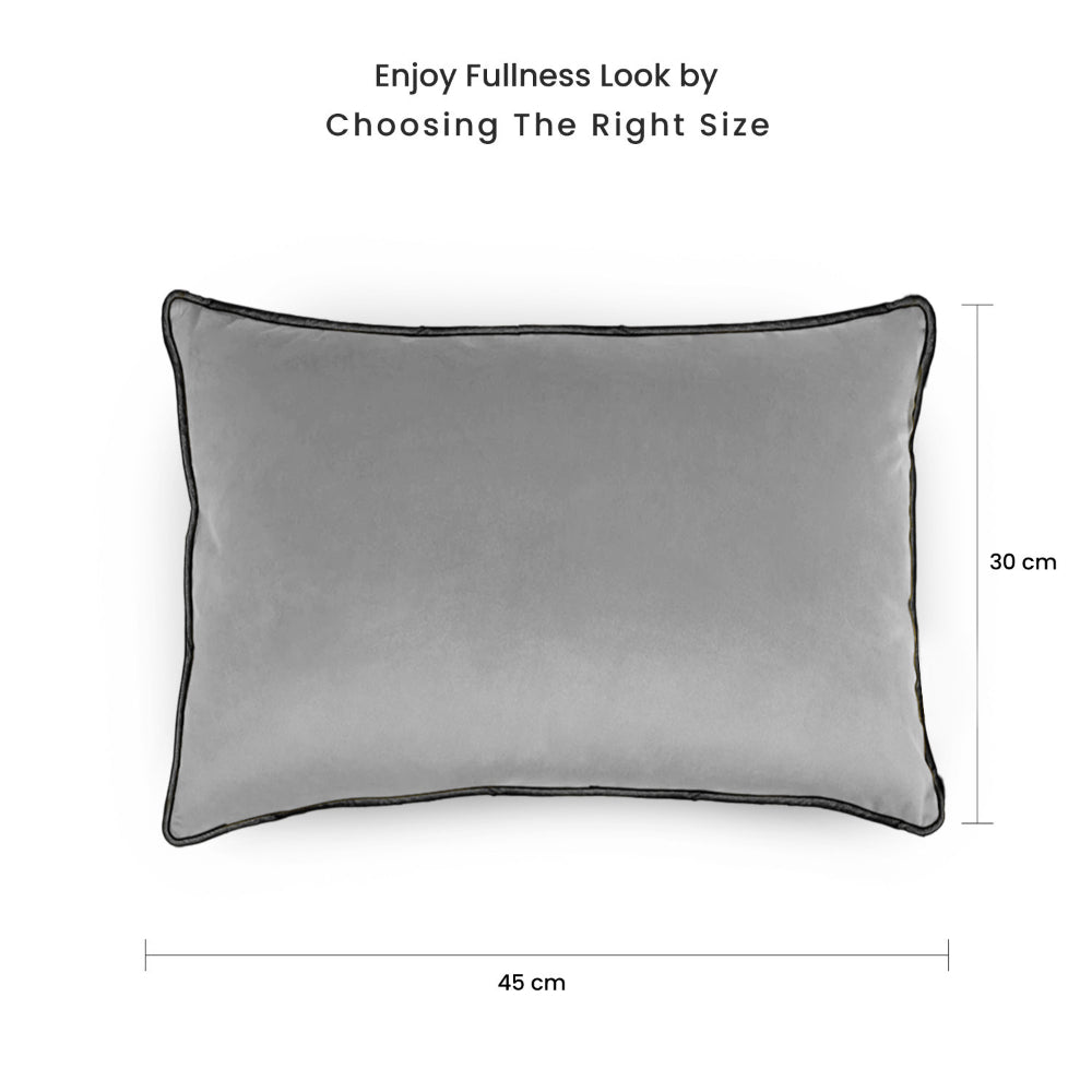 وسادة مخملية من القطن المنزلي مقاس 45 × 30 سم، عبوة من 4 قطع