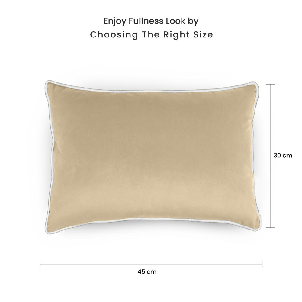 وسادة مخملية من القطن المنزلي مقاس 45 × 30 سم، عبوة من 4 قطع