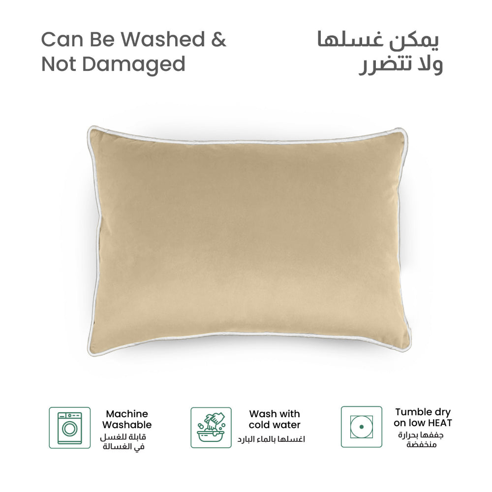 وسادة مخملية من القطن المنزلي مقاس 45 × 30 سم، عبوة من 4 قطع