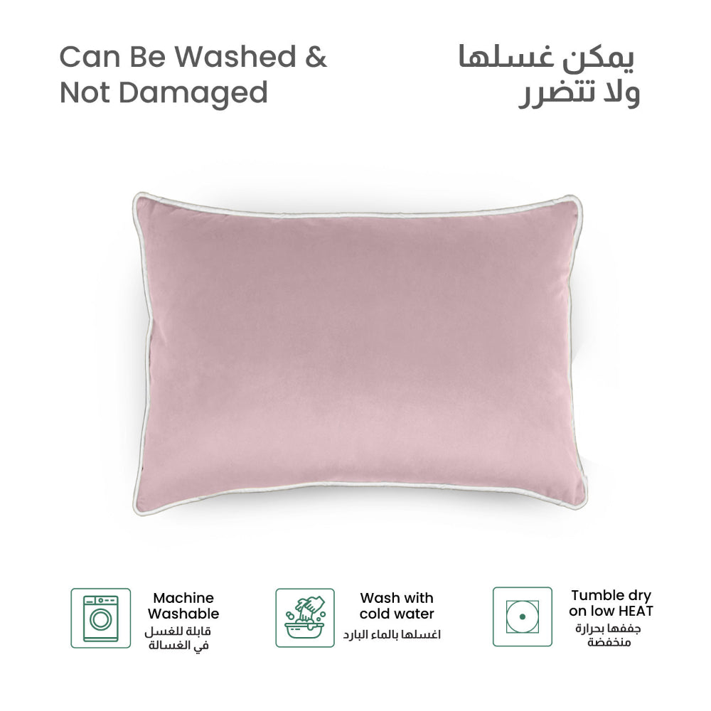 وسادة مخملية من القطن المنزلي مقاس 45 × 30 سم، عبوة من 4 قطع