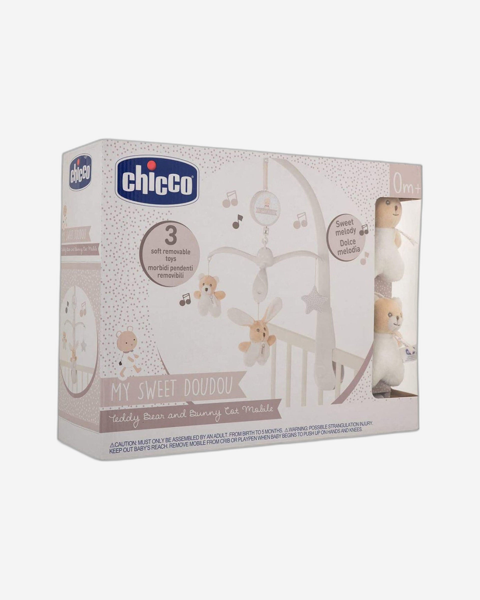 سرير متنقل على شكل دب وأرنب من تشيكو للأطفال من عمر 0 أشهر فما فوق