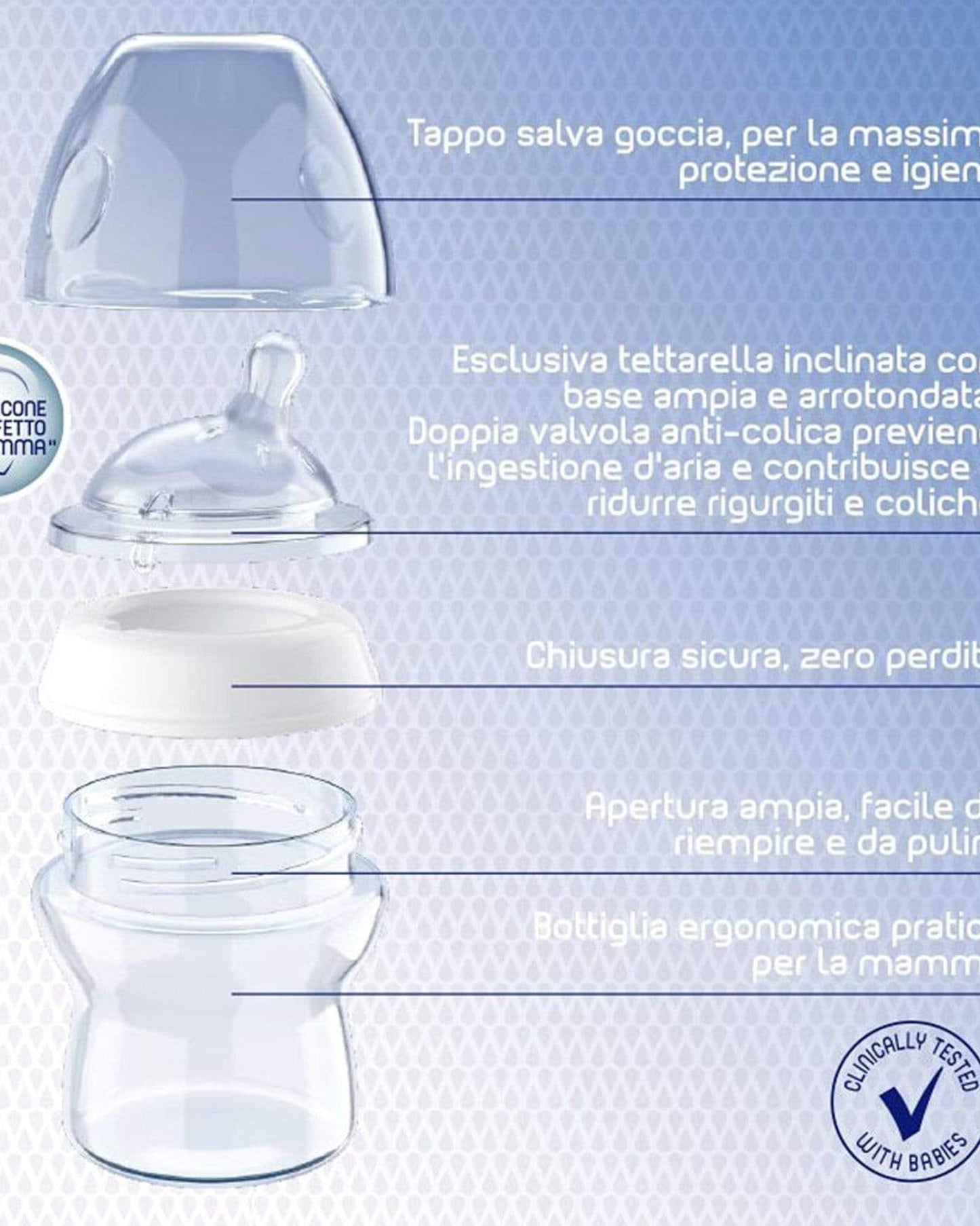 زجاجة رضاعة شيكو ناتشورال فيلينج سعة 150 مل - أزرق فاتح - CH80811-21