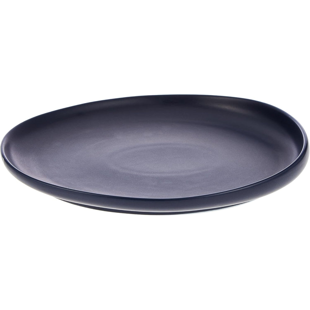 طبق عشاء بورسلين ضحل ٢٧ سم - أزرق داكن غير لامع | أدوات مائدة أنيقة ومتينة للمطبخ