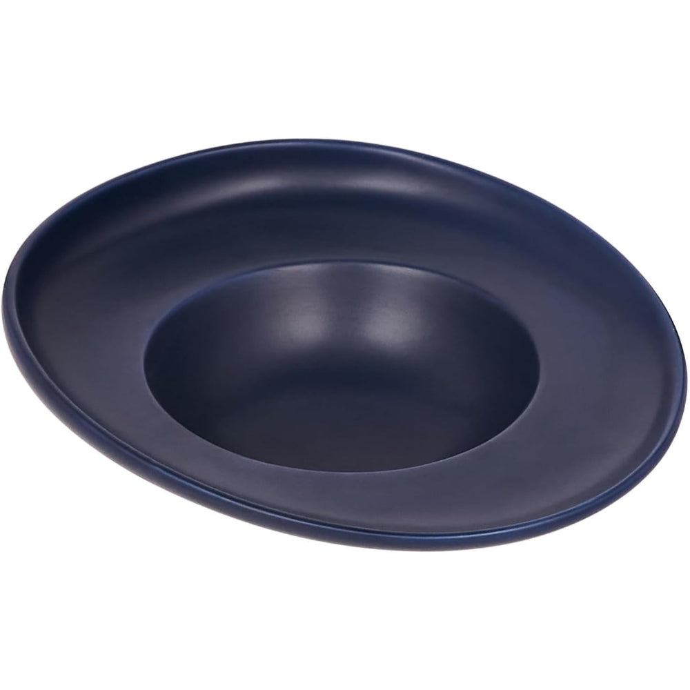 Shallow 24cm Pasta Plate - Matt Dark Blue | Elegant and Durable Kitchen Tableware