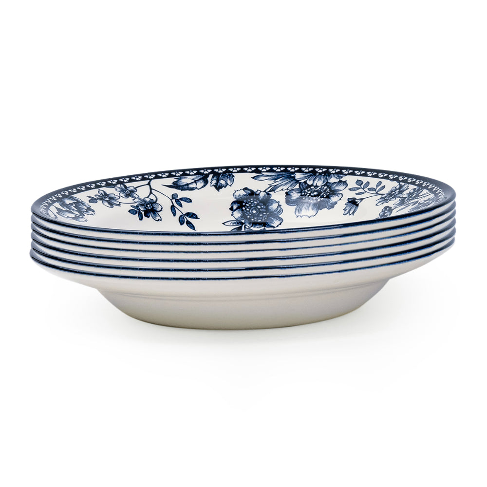 طبق حساء سيراميك أزرق داكن من Claytan Rhapsody مقاس 9 بوصات (مجموعة من قطعة واحدة)