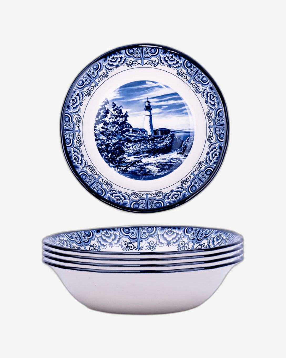 وعاء سلطة سيراميكي أزرق فاتح من كلايتان مقاس 9 بوصات (مجموعة من قطعة واحدة)