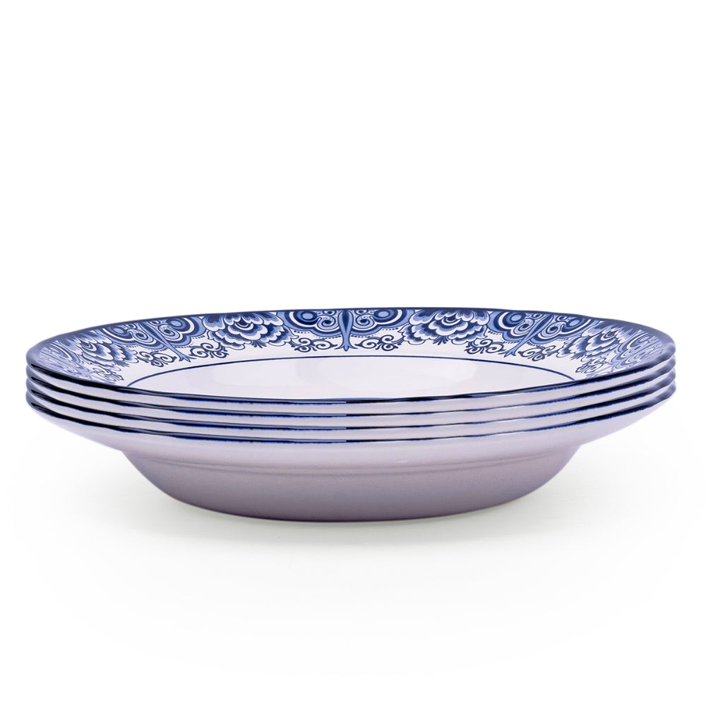 طبق حساء سيراميك أزرق فاتح من كلايتان مقاس 9 بوصات (مجموعة من قطعة واحدة)