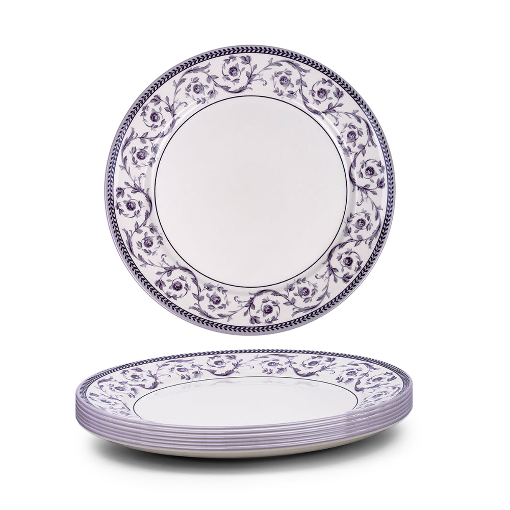 طبق تقطيع سيراميكي من كلايتان كاليستا، مقاس ١٢ بوصة (أرجواني وأبيض، مجموعة من قطعة واحدة)