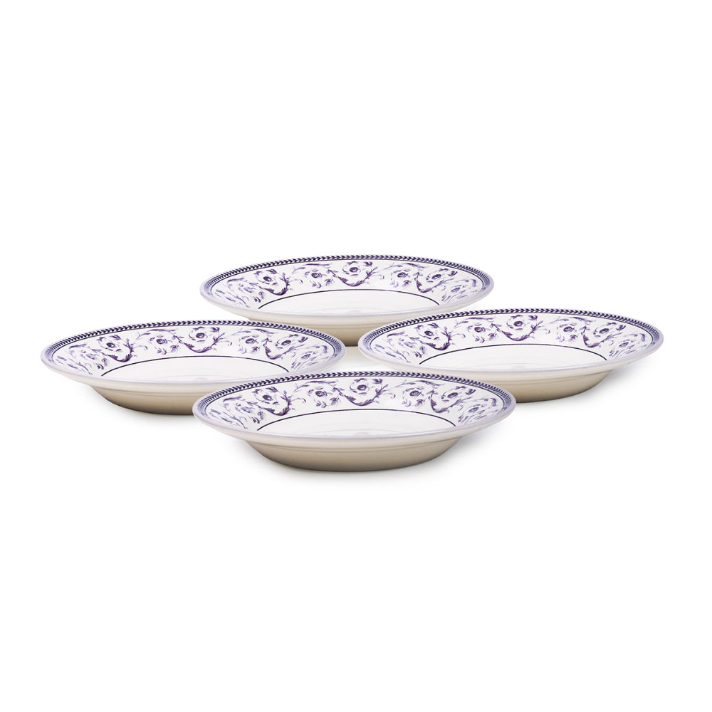 طبق حساء سيراميك من كلايتان كاليستا، مقاس 9.1 بوصة (أرجواني وأبيض، مجموعة من قطعة واحدة)