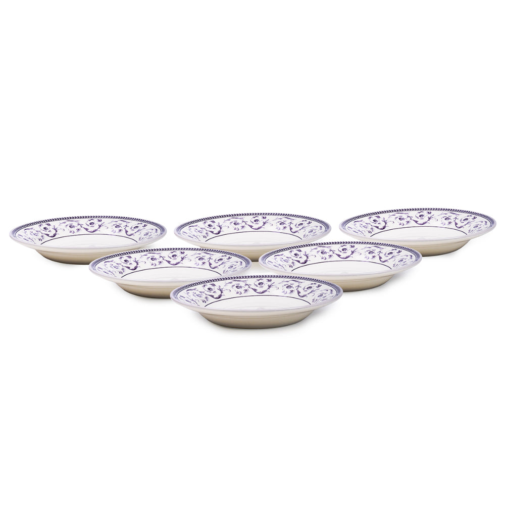 طبق حساء سيراميك من كلايتان كاليستا، مقاس 9.1 بوصة (أرجواني وأبيض، مجموعة من قطعة واحدة)