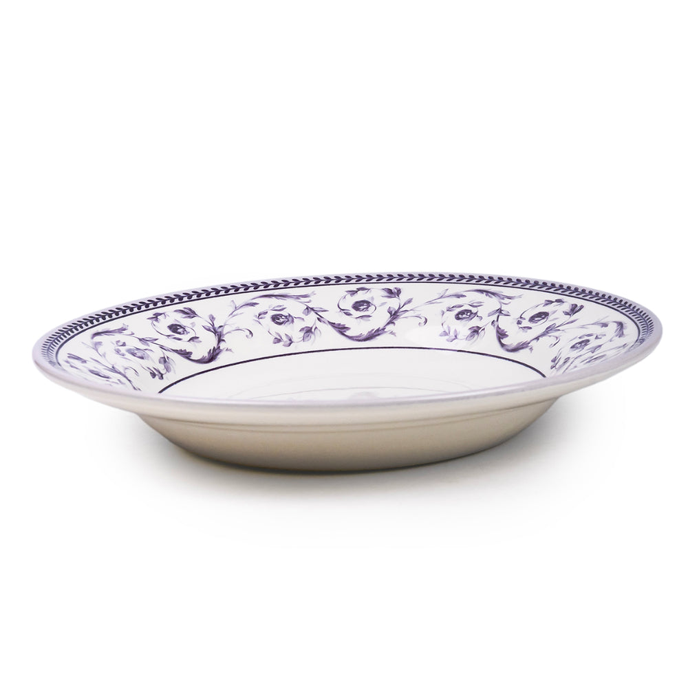 طبق حساء سيراميك من كلايتان كاليستا، مقاس 9.1 بوصة (أرجواني وأبيض، مجموعة من قطعة واحدة)