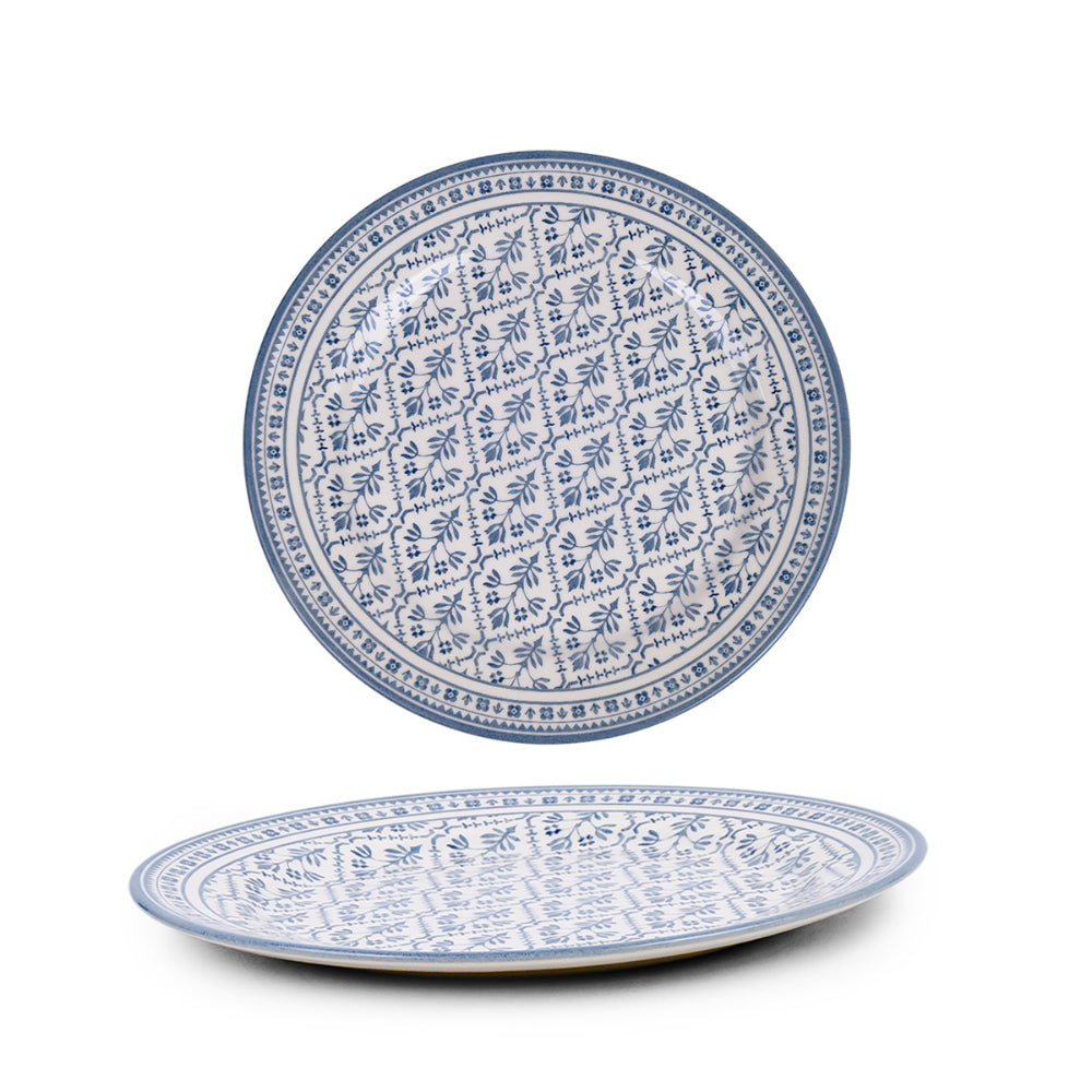 طبق حساء سيراميك من Claytan Plethora مقاس 9 بوصات (رمادي وأبيض، مجموعة من قطعة واحدة)