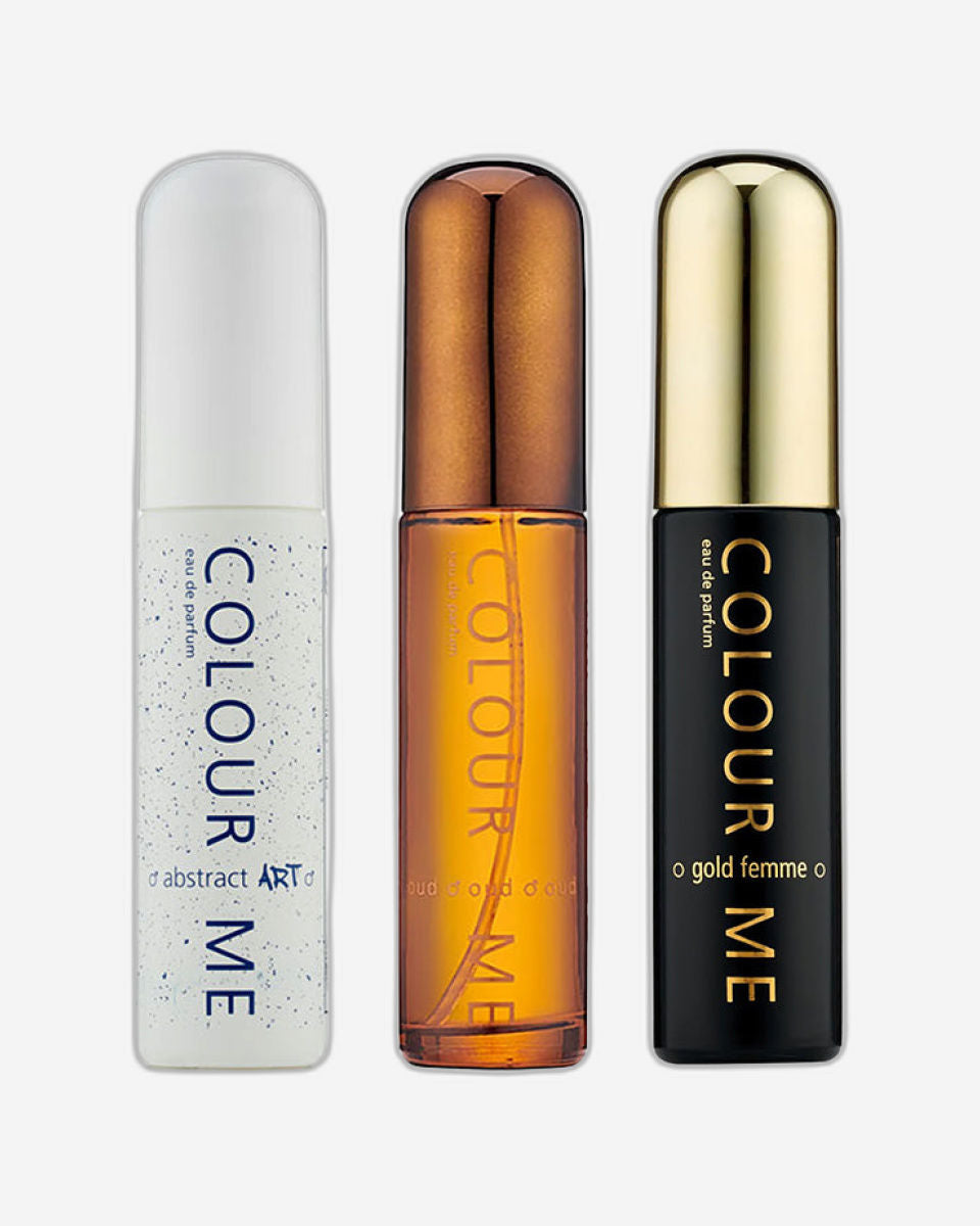 COLOUR ME FEMALE EDP 50MLX3 (GOLD HOMME/ABSTRACT ART/OUD