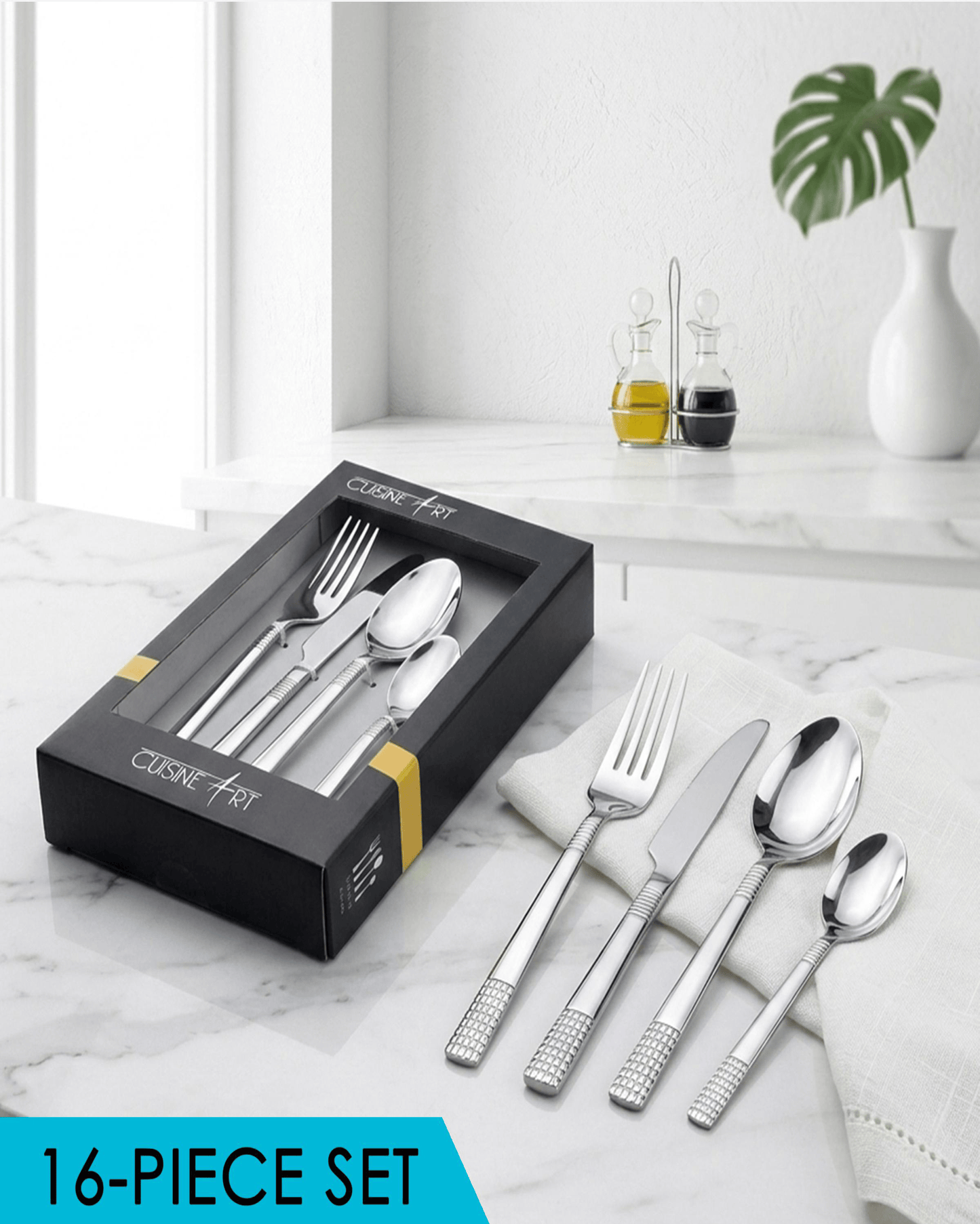 Cuisine Art JANE Cutlery Set 16 pcs Silver