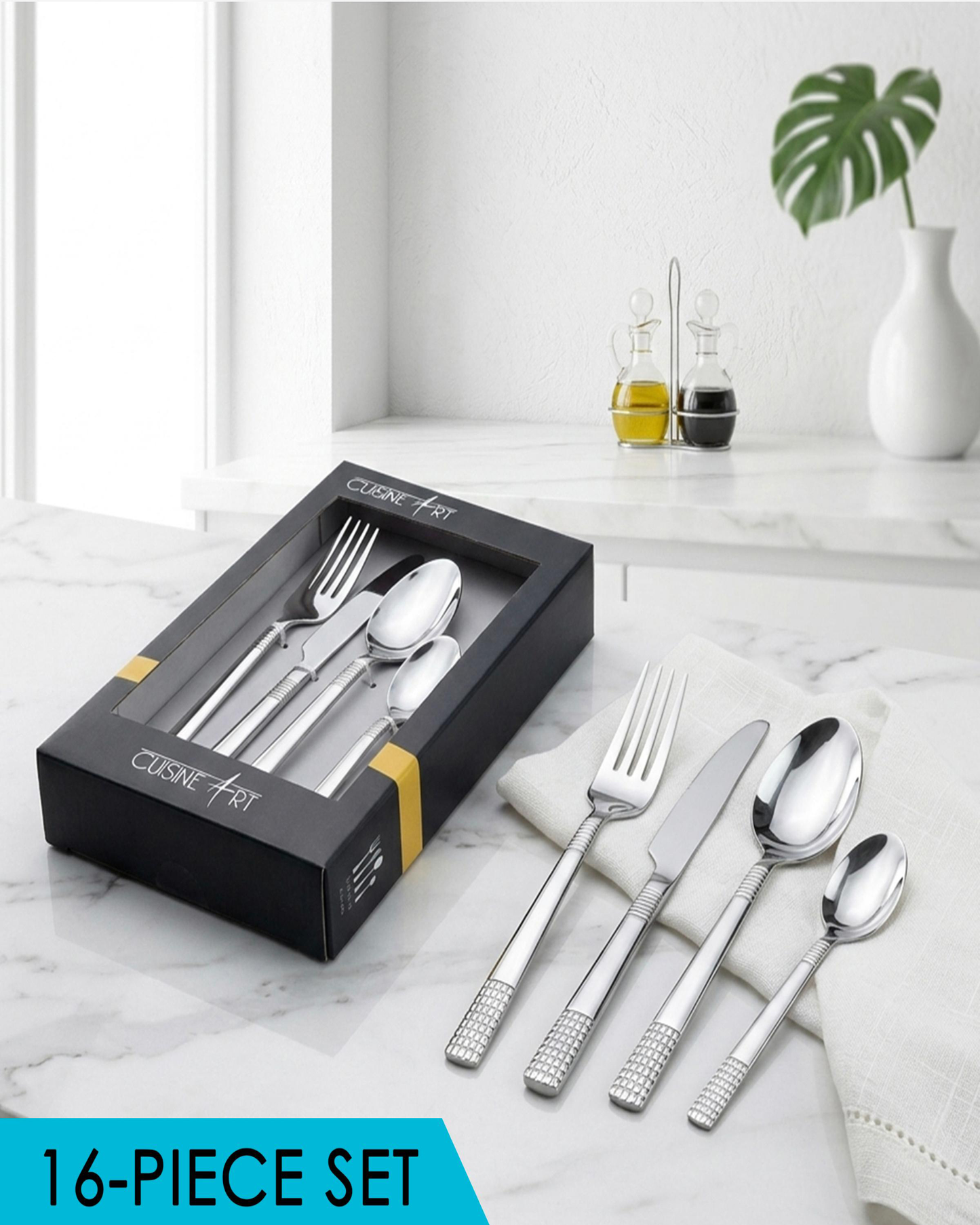 Cuisine Art JANE Cutlery Set 16 pcs Silver