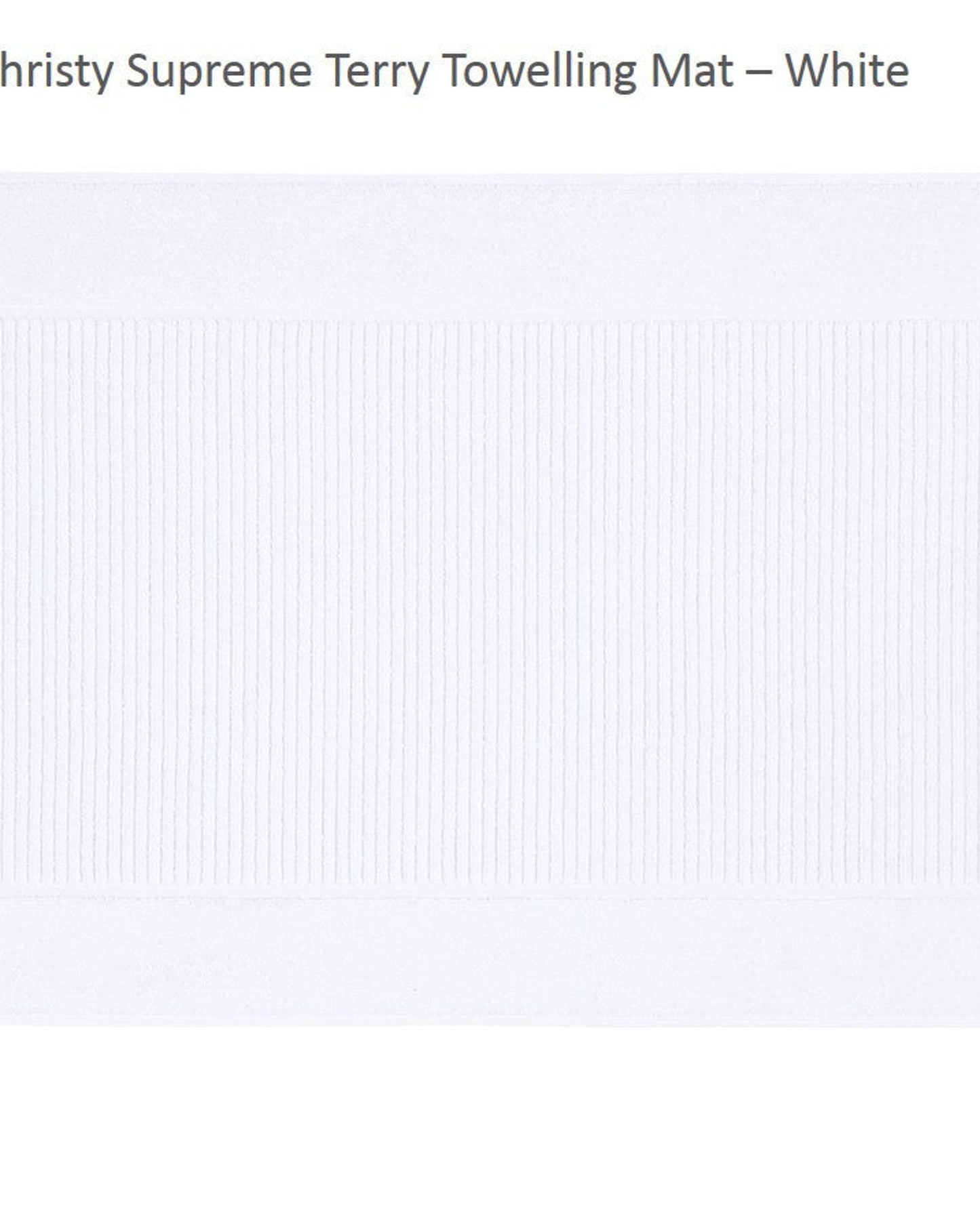 طقم حمام وسجادة حمام أبيض من كريستي سوبريم