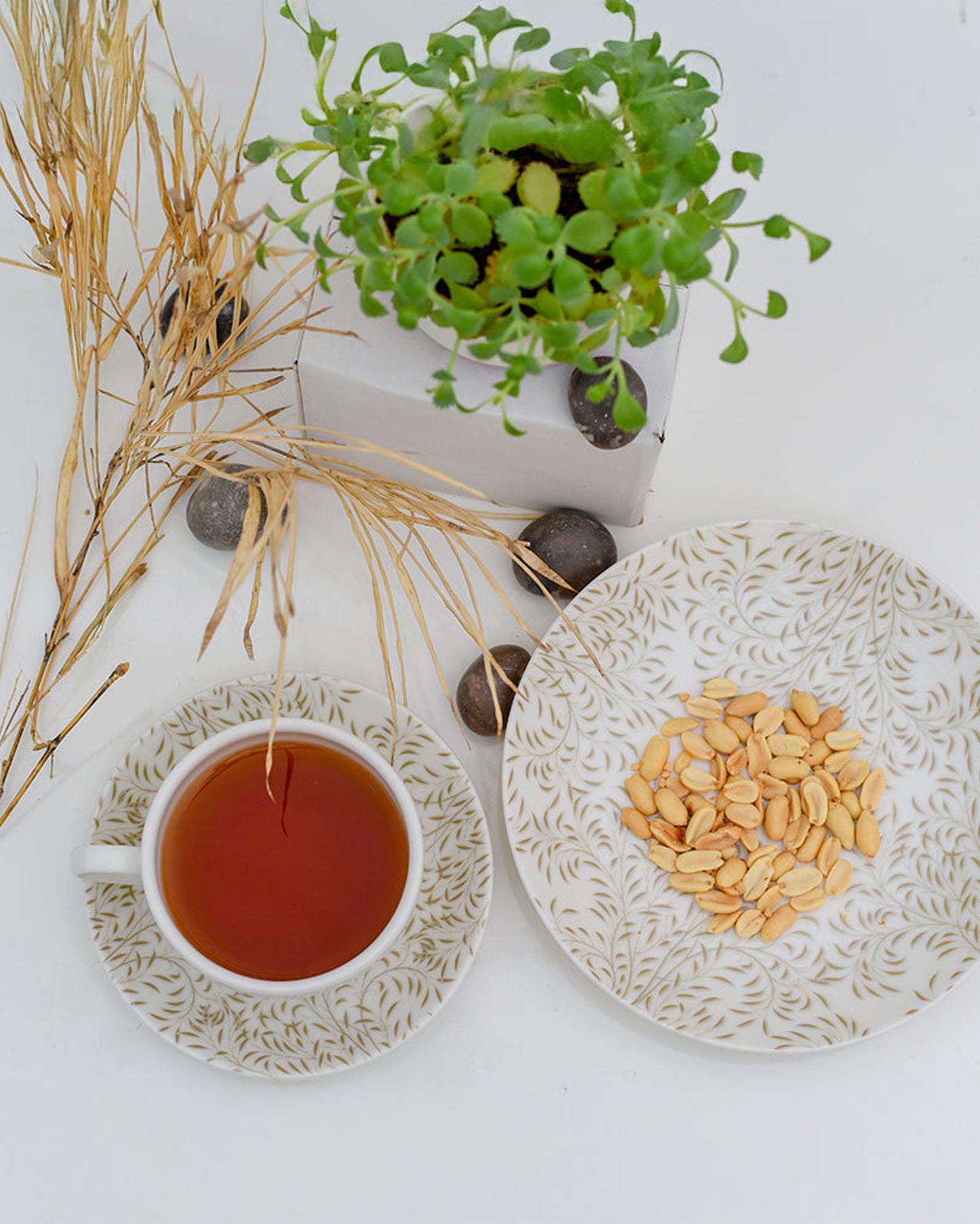 طقم عشاء دانكوتوا 24 قطعة، أوراق خضراء، زهور صحراوية، الإمارات العربية المتحدة