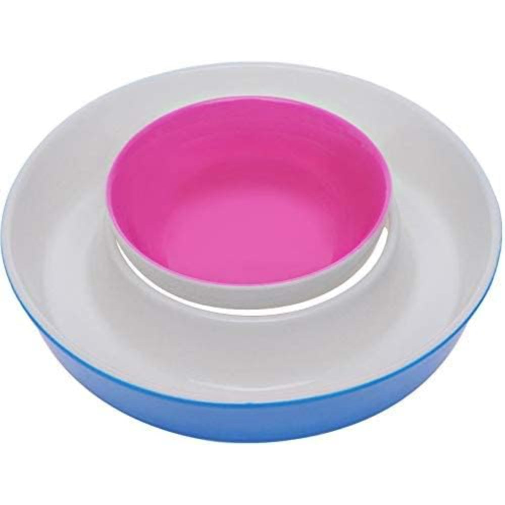 طقم أوعية خزفية ضحلة دوامية، مكون من قطعتين من أوعية التقديم الأنيقة باللون الأبيض