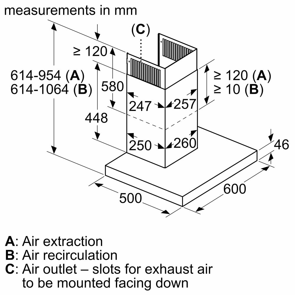شفاط مطبخ بوش 60 سم من السلسلة 6، يُثبت على الحائط، يعمل باللمس