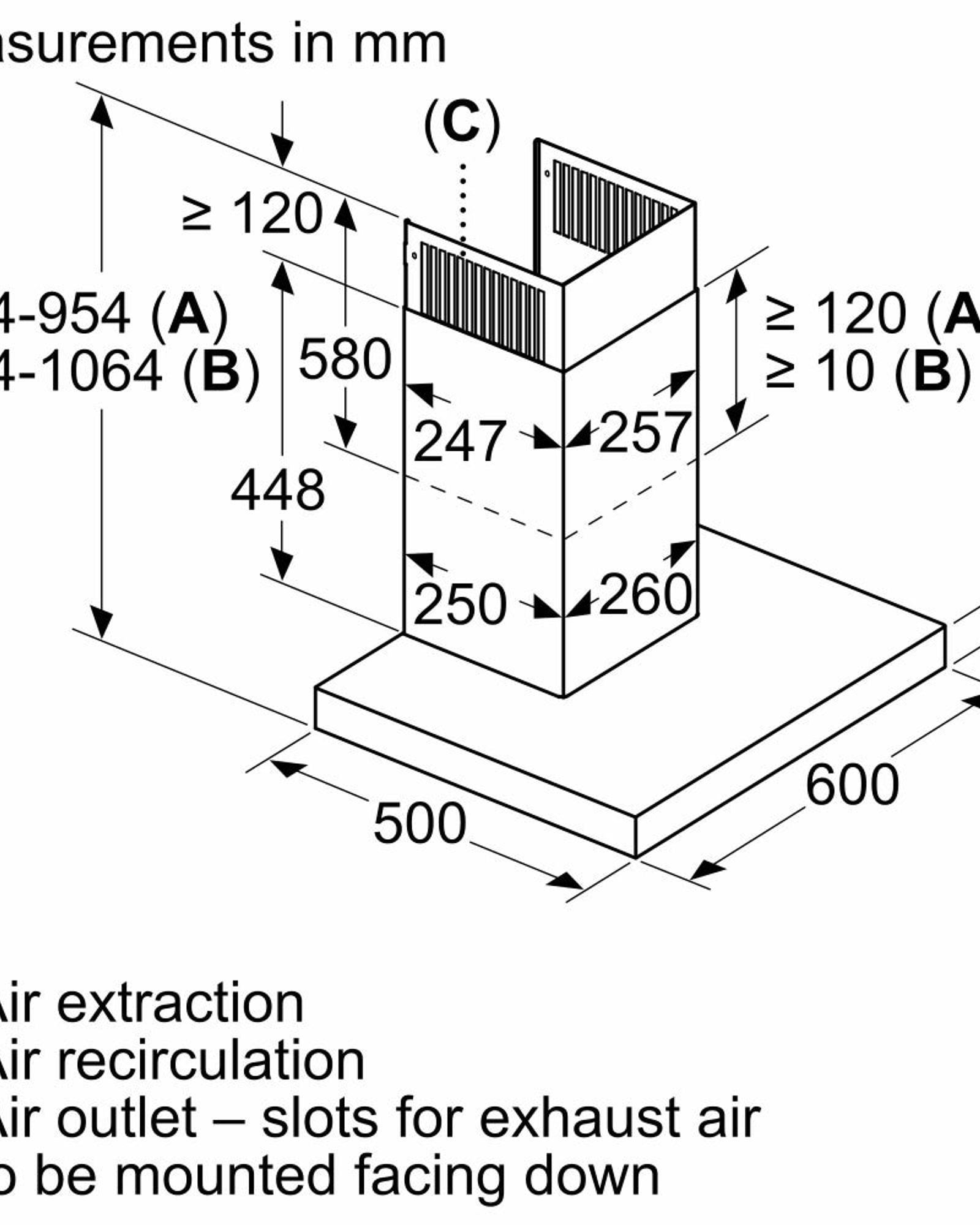 شفاط مطبخ بوش 60 سم من السلسلة 6، يُثبت على الحائط، يعمل باللمس