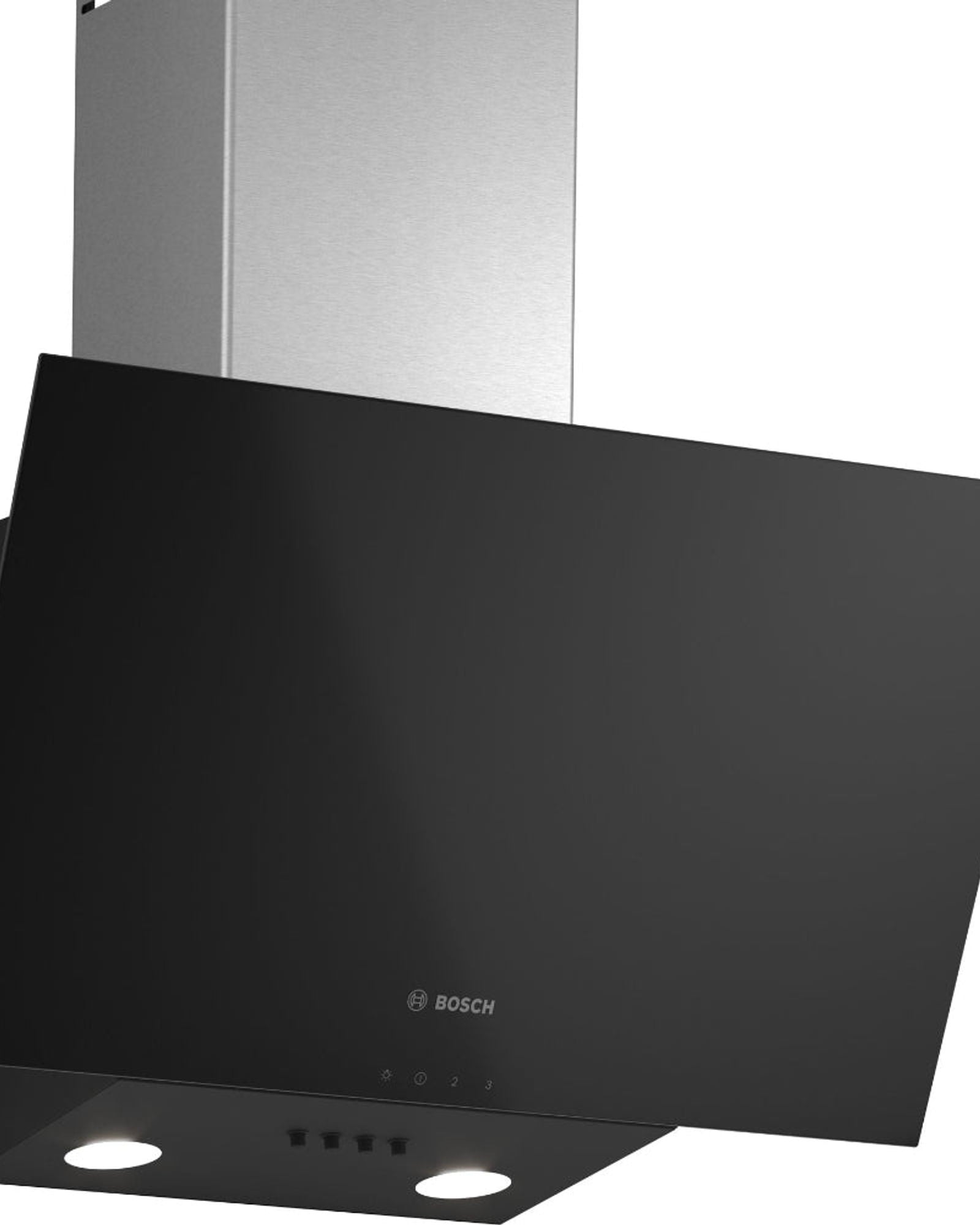 شفاط مطبخ بوش 60 سم من السلسلة 2، مثبت على الحائط، زجاج شفاف