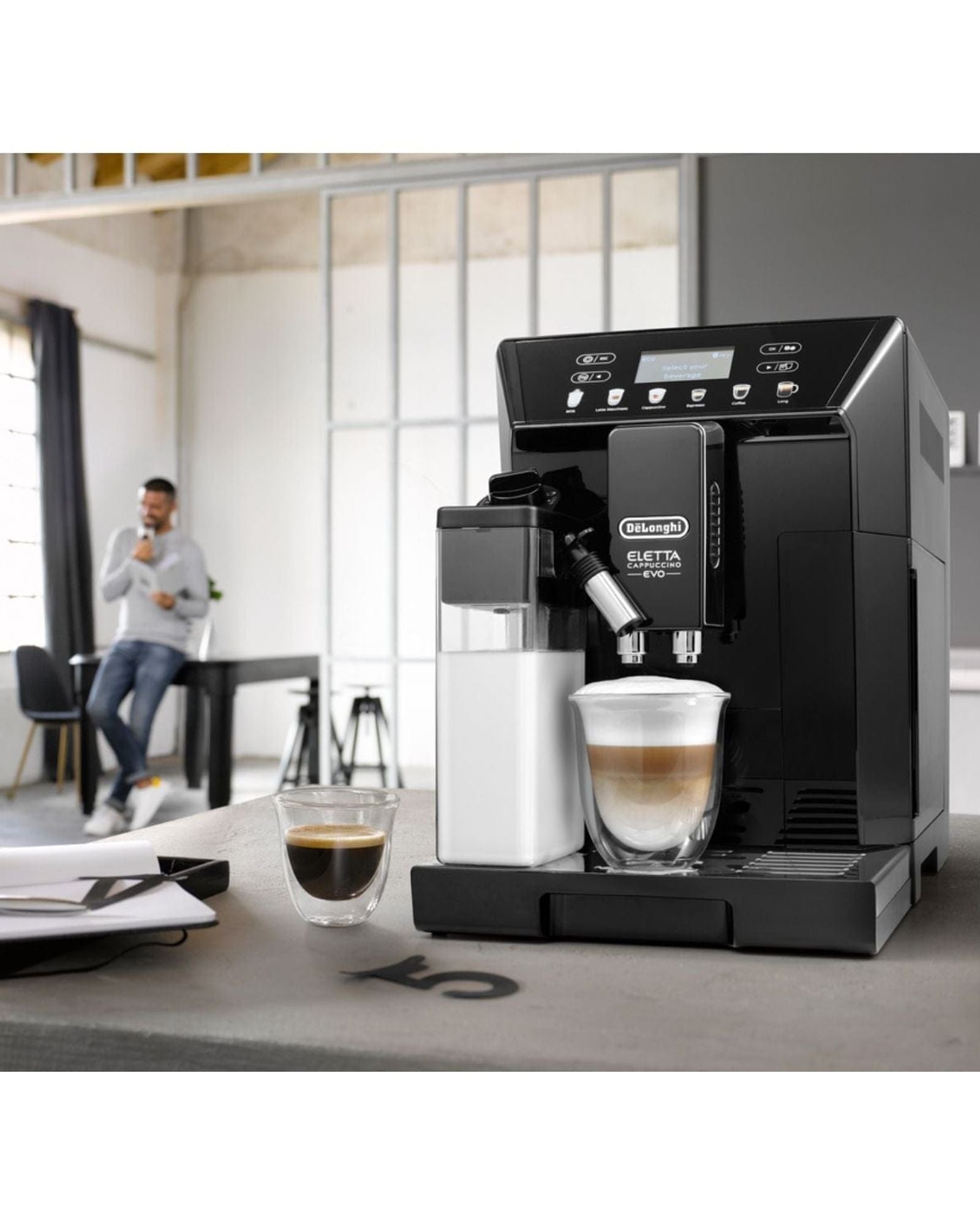 ماكينة القهوة ديلونجي إليتا كابتشينو إيفو الأوتوماتيكية