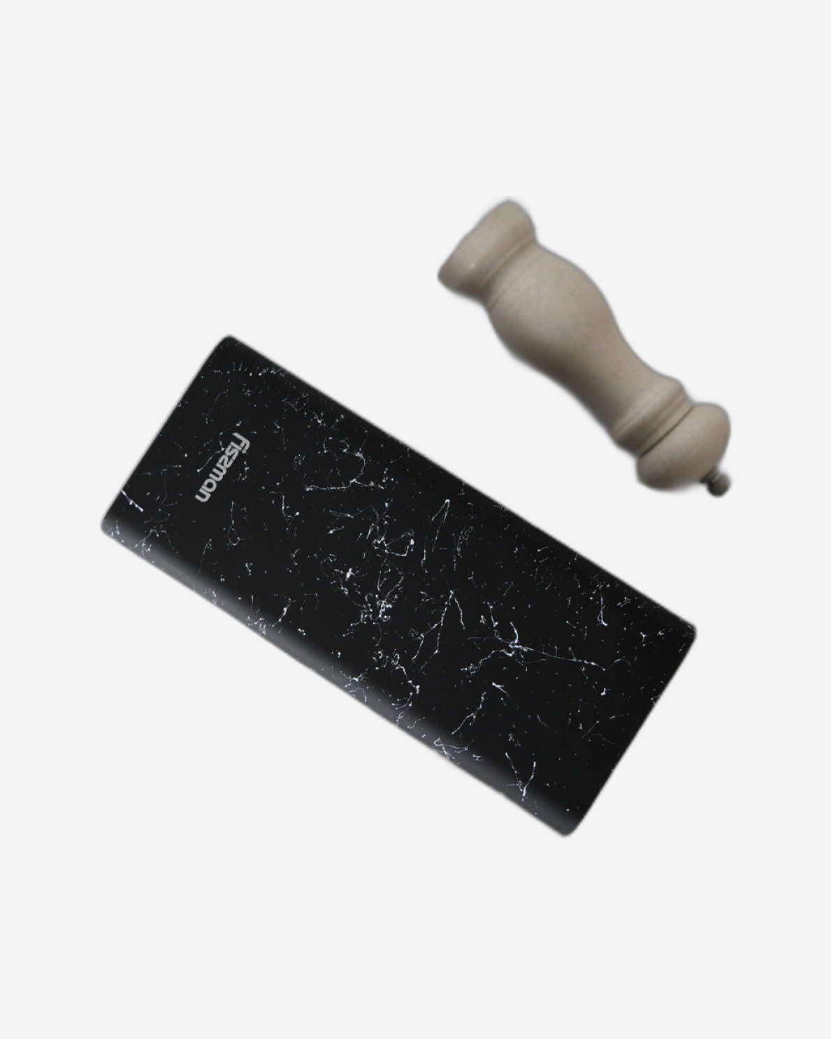 منظم سكاكين المطبخ من فيسمان، مقاس ١٠×١٠×٢٢ سم، شكل مربع، لون رخام أسود (بلاستيك)