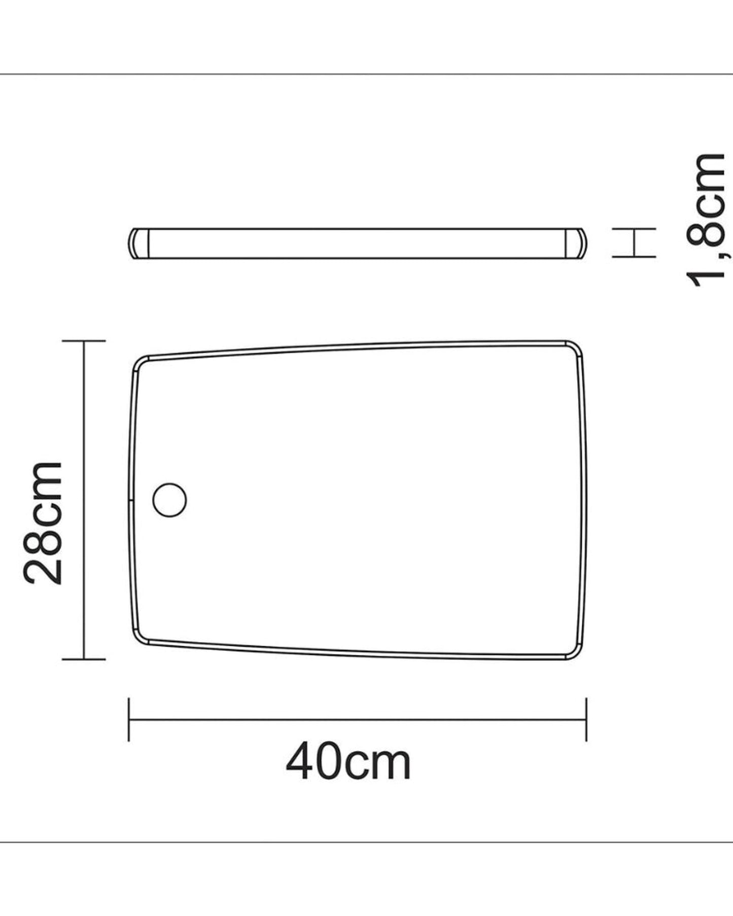 ترامونتينا منذ عام 1911، صنع في البرازيل، لوح تقطيع مستطيل من خشب الساج من ترامونتينا للمطبخ، مقاس 40×27 سم، معتمد من FSC