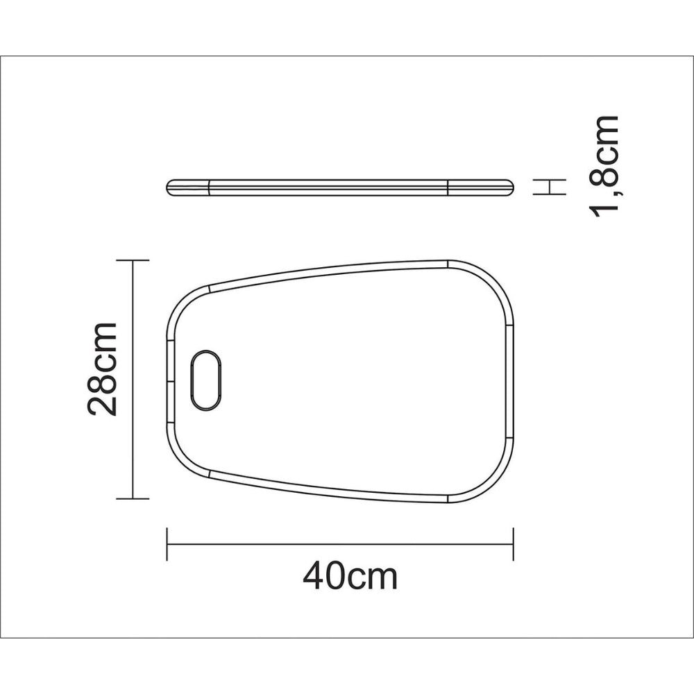 ترامونتينا منذ عام 1911، صنع في البرازيل، لوح جبن ترامونتينا بروفانس، مقاس 40×27 سم، من خشب الساج، FSC - مستطيل