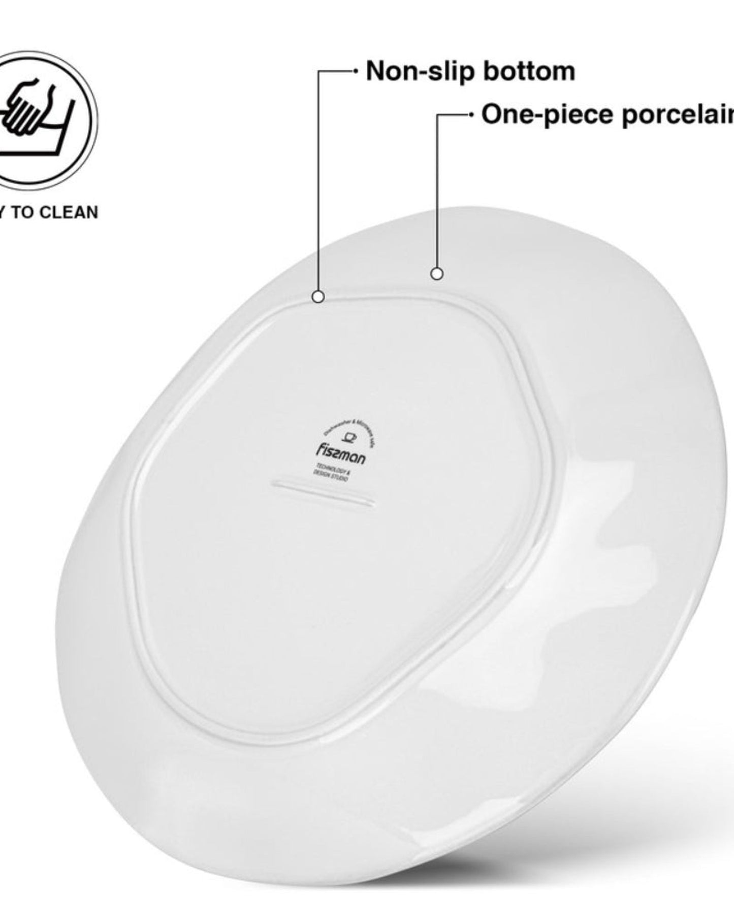 أطباق فيسمان من قطعتين، جالاكتيكا، بورسلين، مقاس 26 سم