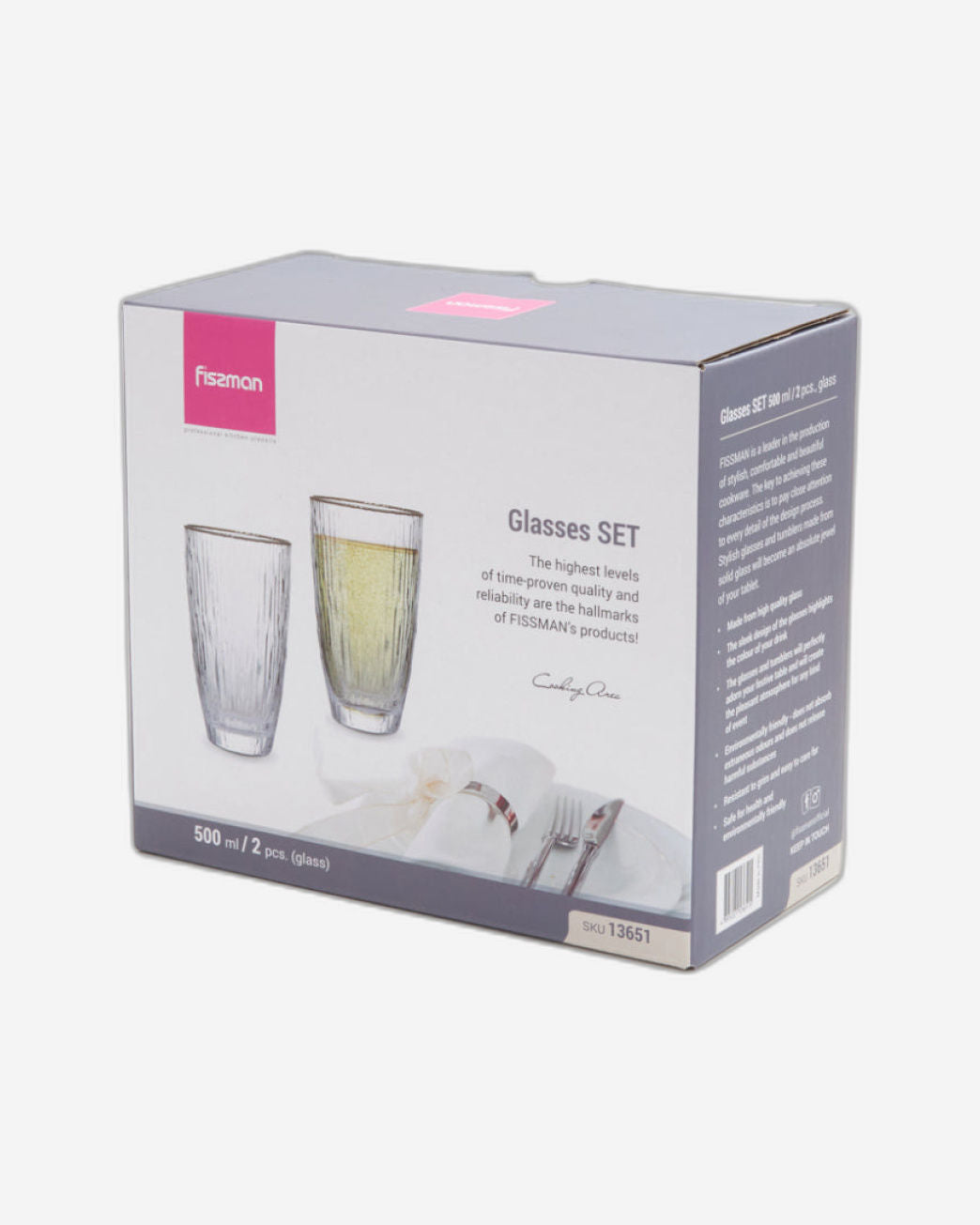 أكواب فيسمان من قطعتين سعة 500 مل