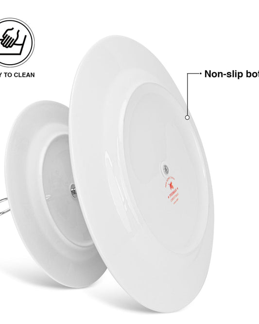 حامل فواكه فيسمان من طبقتين، لعيد الميلاد، مقاس ١٩/٢٧ سم، مصنوع من الخزف العظمي الجديد