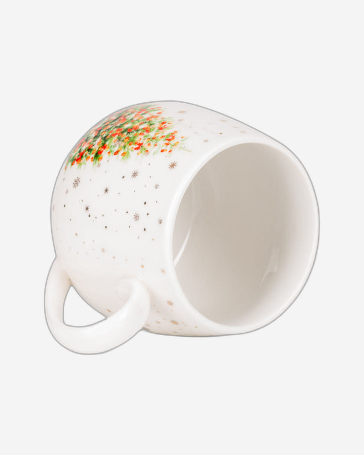 كوب فيسمان من قطعتين، سعة 440 مل، مصنوع من الخزف العظمي الصيني الجديد لعيد الميلاد