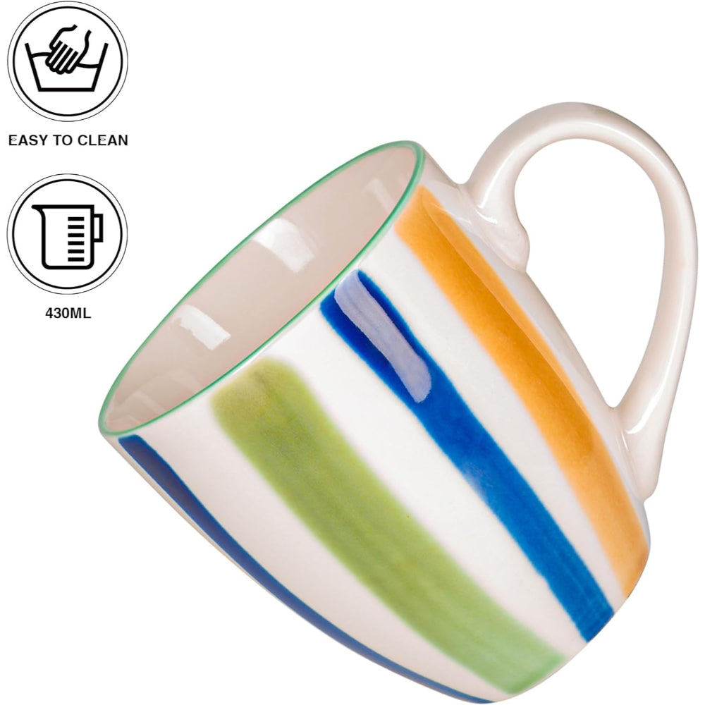 كوب فيسمان من البورسلين مكون من قطعتين بتصميم أنيق وبسيط سعة 430 مل