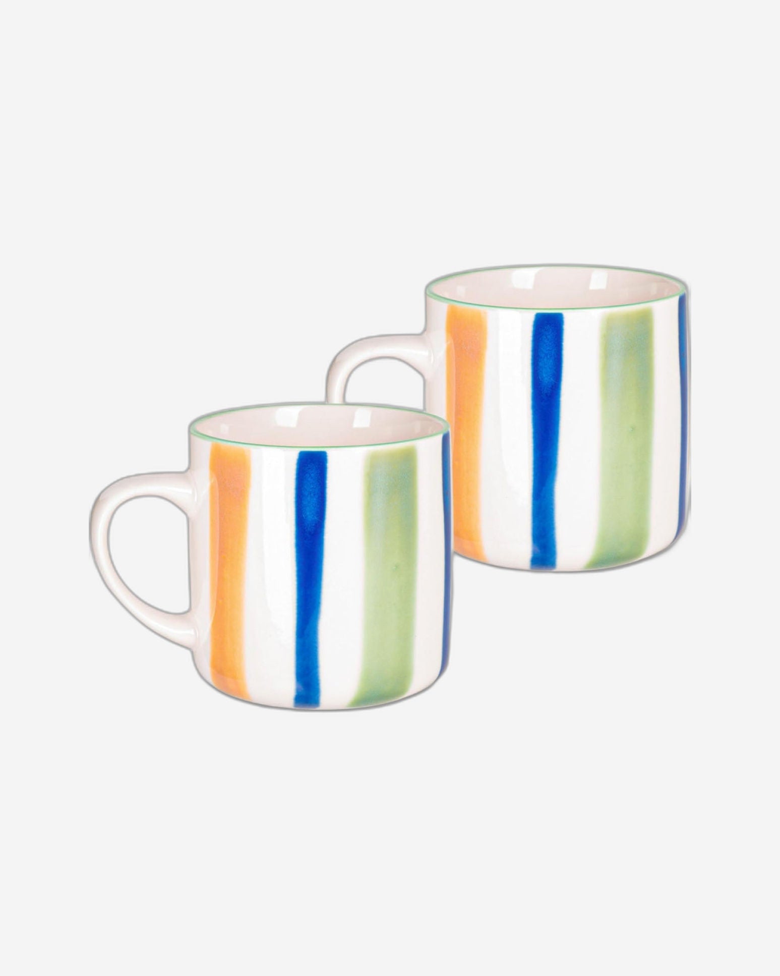 كوب فيسمان من البورسلين، قطعتين، بتصميم أنيق وبسيط، سعة 400 مل