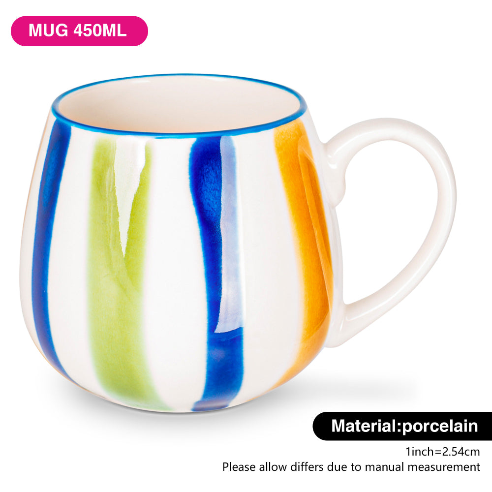 كوب فيسمان من البورسلين مكون من قطعتين بتصميم أنيق وبسيط سعة 450 مل