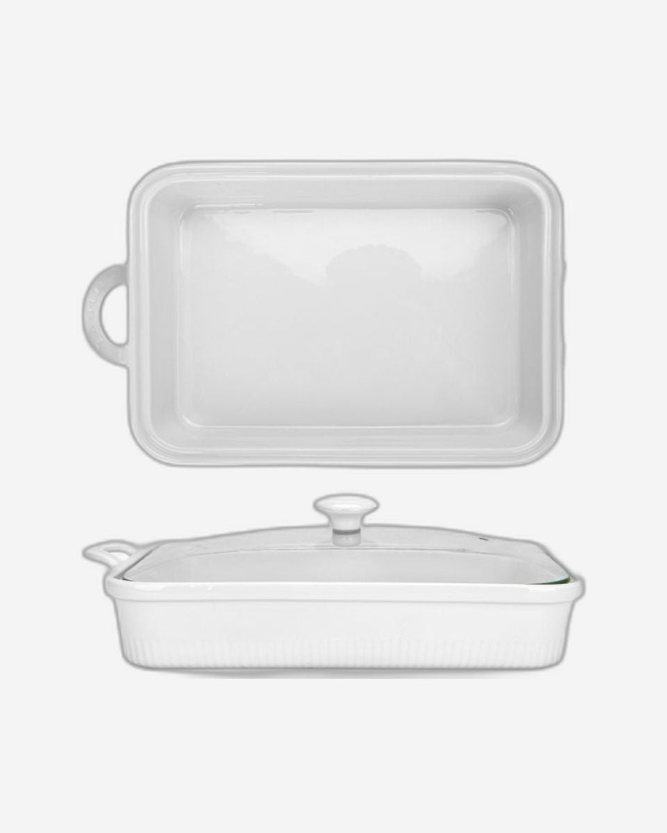 صينية خبز مستطيلة من فيسمان بغطاء زجاجي، 31.5 سم/2.2 لتر، بورسلين