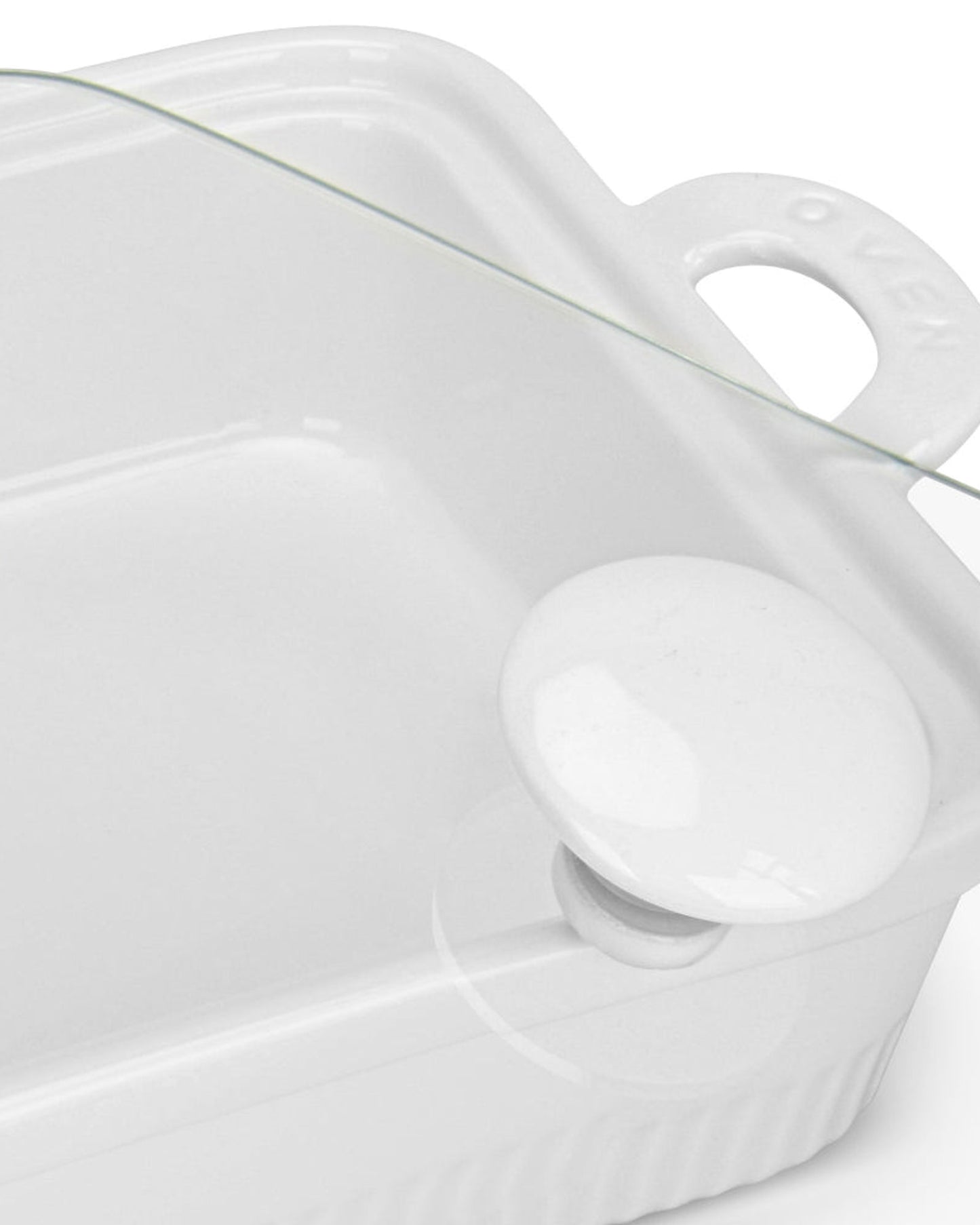 صينية خبز مستطيلة من فيسمان بغطاء زجاجي، 31.5 سم/2.2 لتر، بورسلين