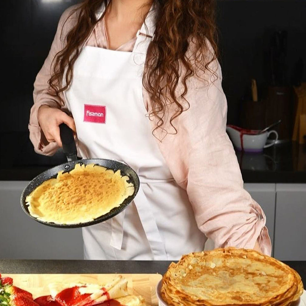 مقلاة كريب فيسمان ٢٢ سم، مقلاة كريب مطلية بالألومنيوم غير لاصقة من سلسلة فيوري، مقبض باكليت مريح، قاعدة تعمل بالحث الحراري