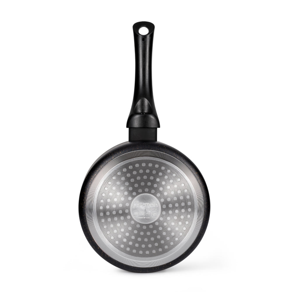 قدر فيسمان بغطاء زجاجي سعة 1.5 لتر، قدر ألومنيوم غير لاصق من تاتش ستون، مقاس 16×8 سم، سلسلة فورد