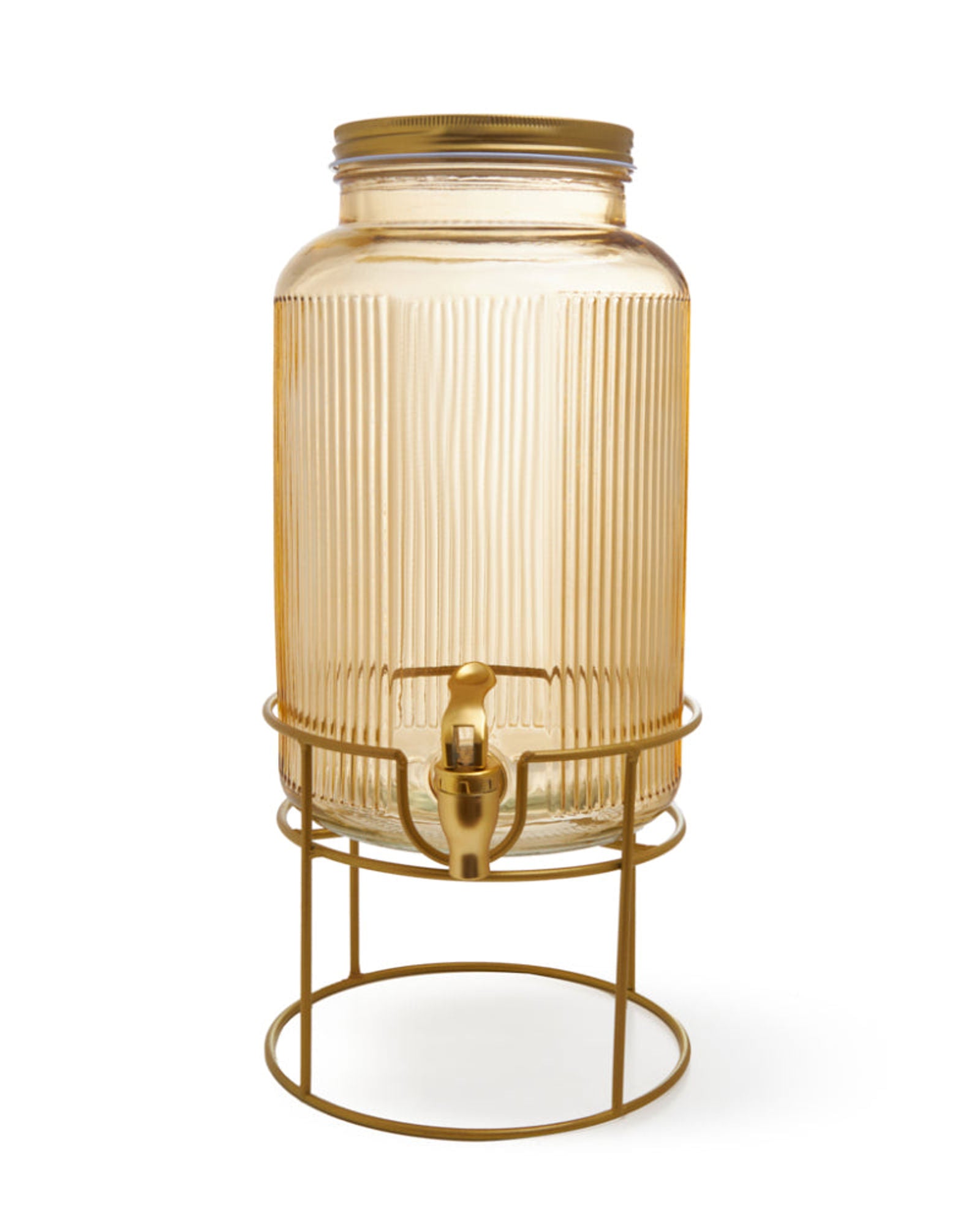 موزع مشروبات زجاجي من فيسمان سعة 5.8 لتر مع حامل معدني