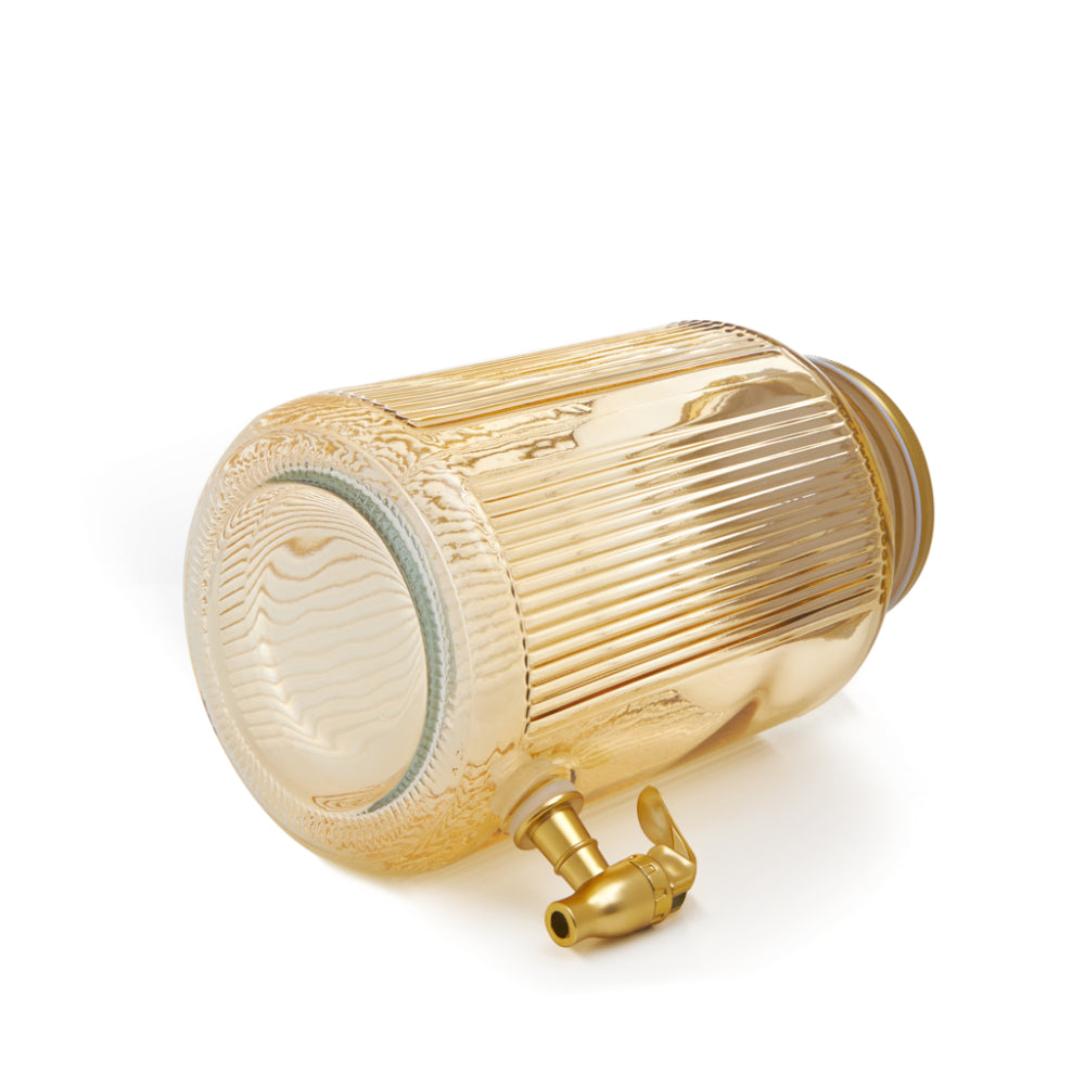 موزع مشروبات زجاجي من فيسمان سعة 5.8 لتر مع حامل معدني