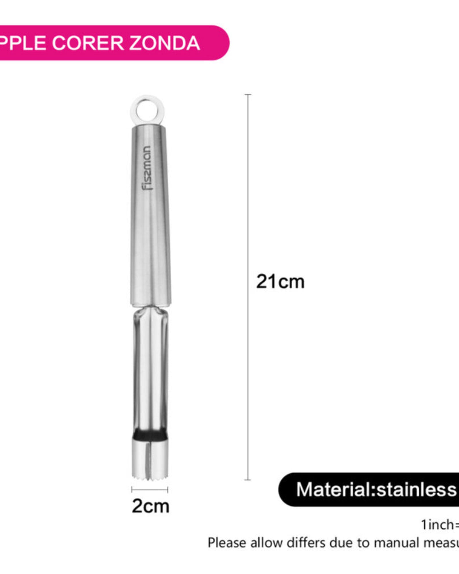 أداة تقطيع التفاح من فيسمان، سلسلة زوندا المصنوعة من الفولاذ المقاوم للصدأ