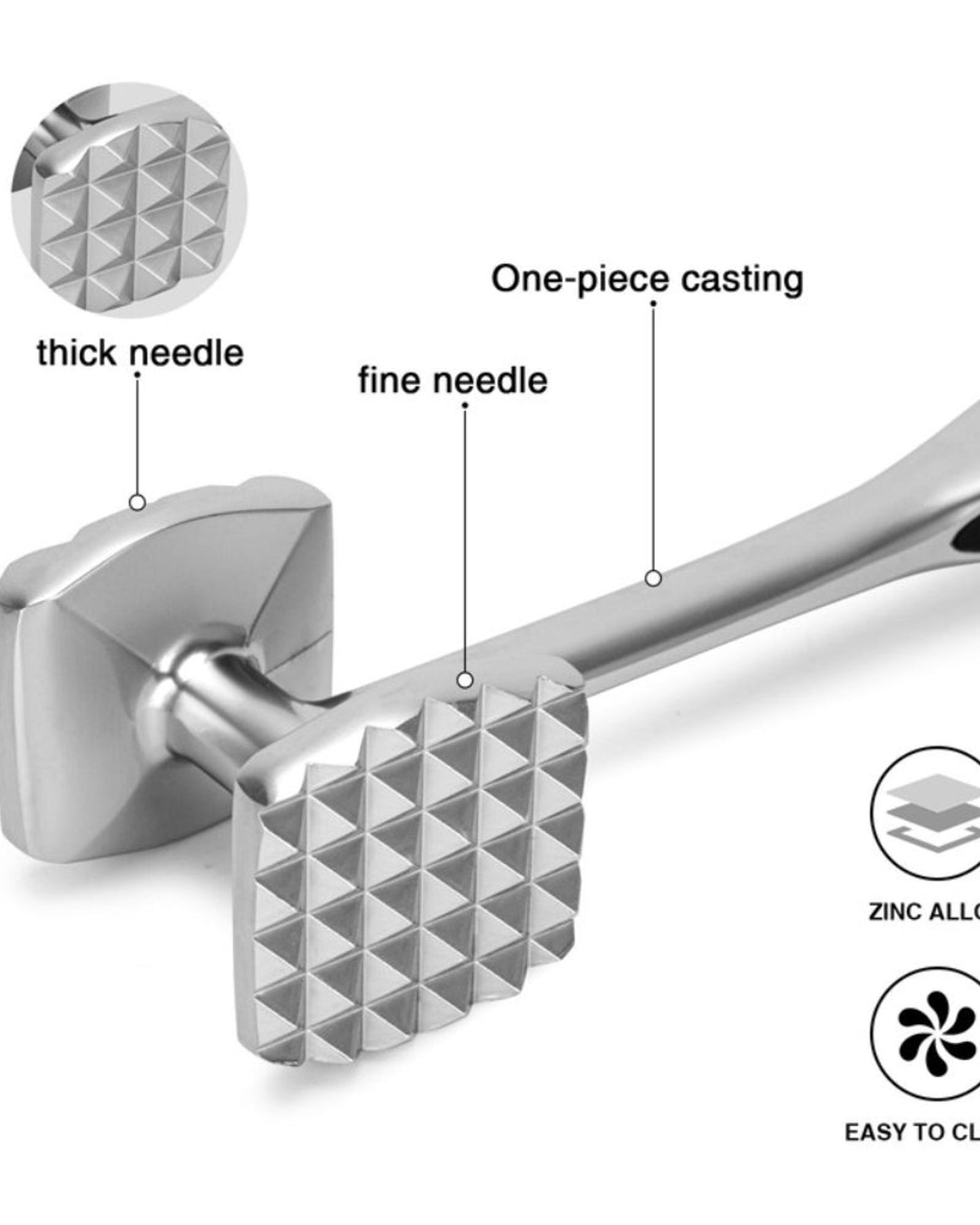 مطرقة لحم فيسمان 22 سم مصنوعة من سبائك الزنك