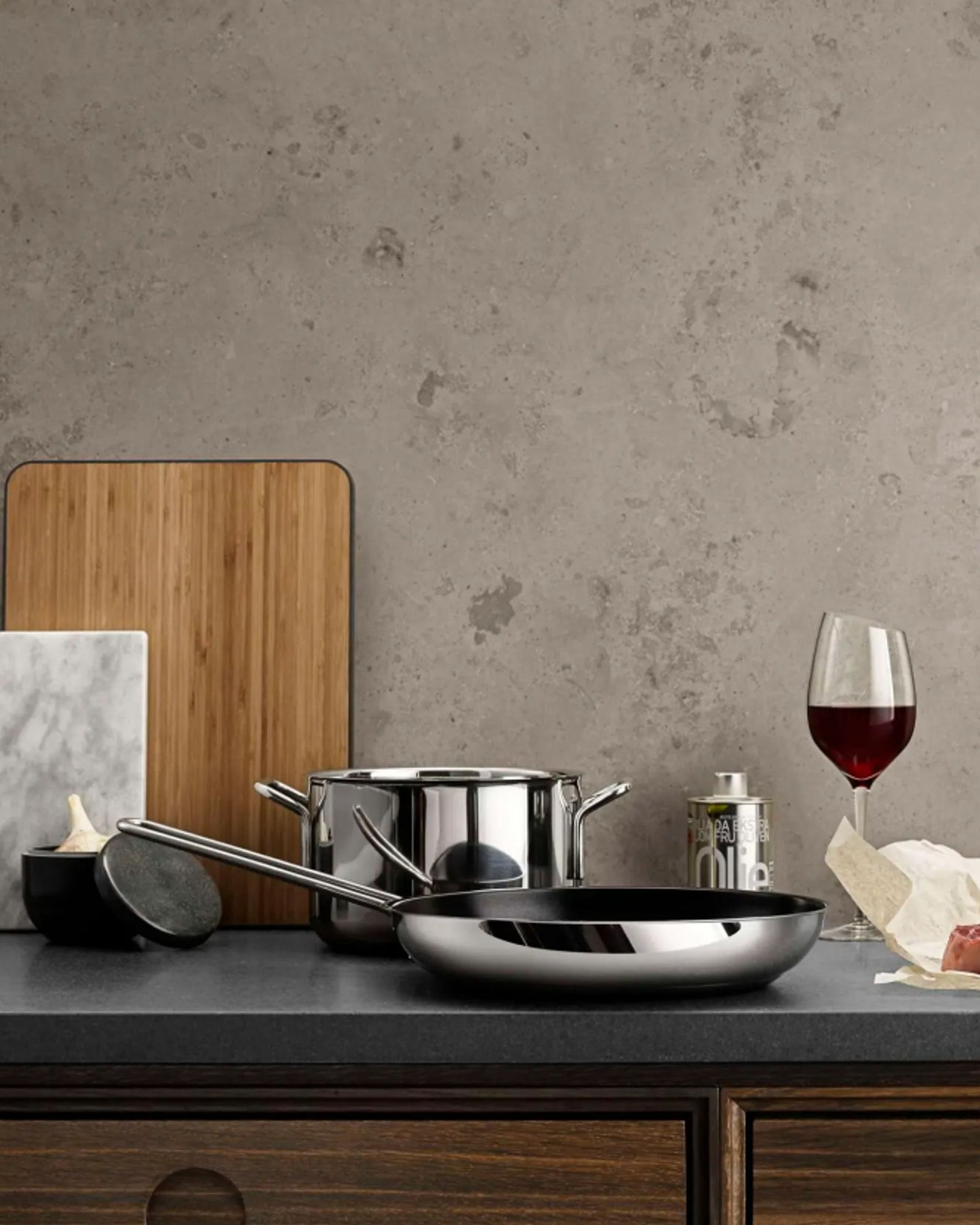 مقلاة إيفا سولو 202513 من الفولاذ المقاوم للصدأ، قطرها 30 سم، بتقنية السيراميك غير اللاصقة SlipLet®