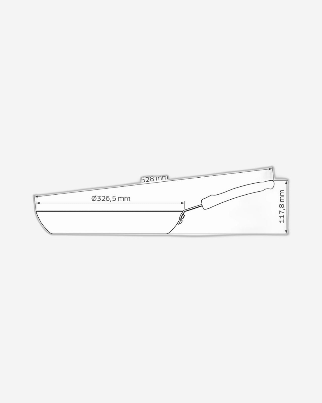 ترامونتينا منذ عام 1911، صنع في البرازيل، مقلاة ترامونتينا الاحترافية المصنوعة من الألومنيوم مع طبقة ستارفلون الداخلية غير اللاصقة الممتازة واللمسة النهائية الخارجية المصقولة، 32 سم، 3.1 لتر