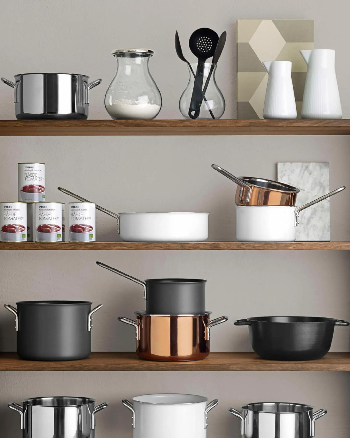 قدر إيفا سولو 256620 وايت لاين سعة 2.5 لتر، مصنوع من السيراميك غير اللاصق SlipLet®