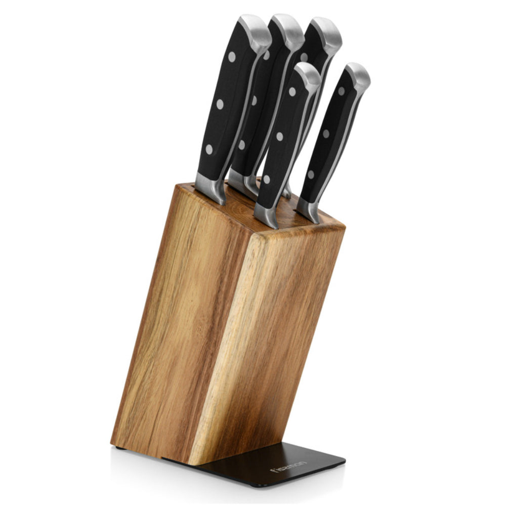 Fissman 6 Pc Knife Set Akamatsu With Wooden Block (3Cr14 Steel)