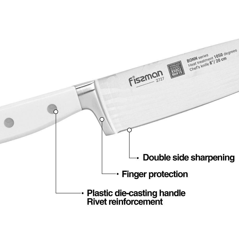 سكين الطاهي فيسمان بون مقاس 8 بوصات (فولاذ X50CrMoV15)