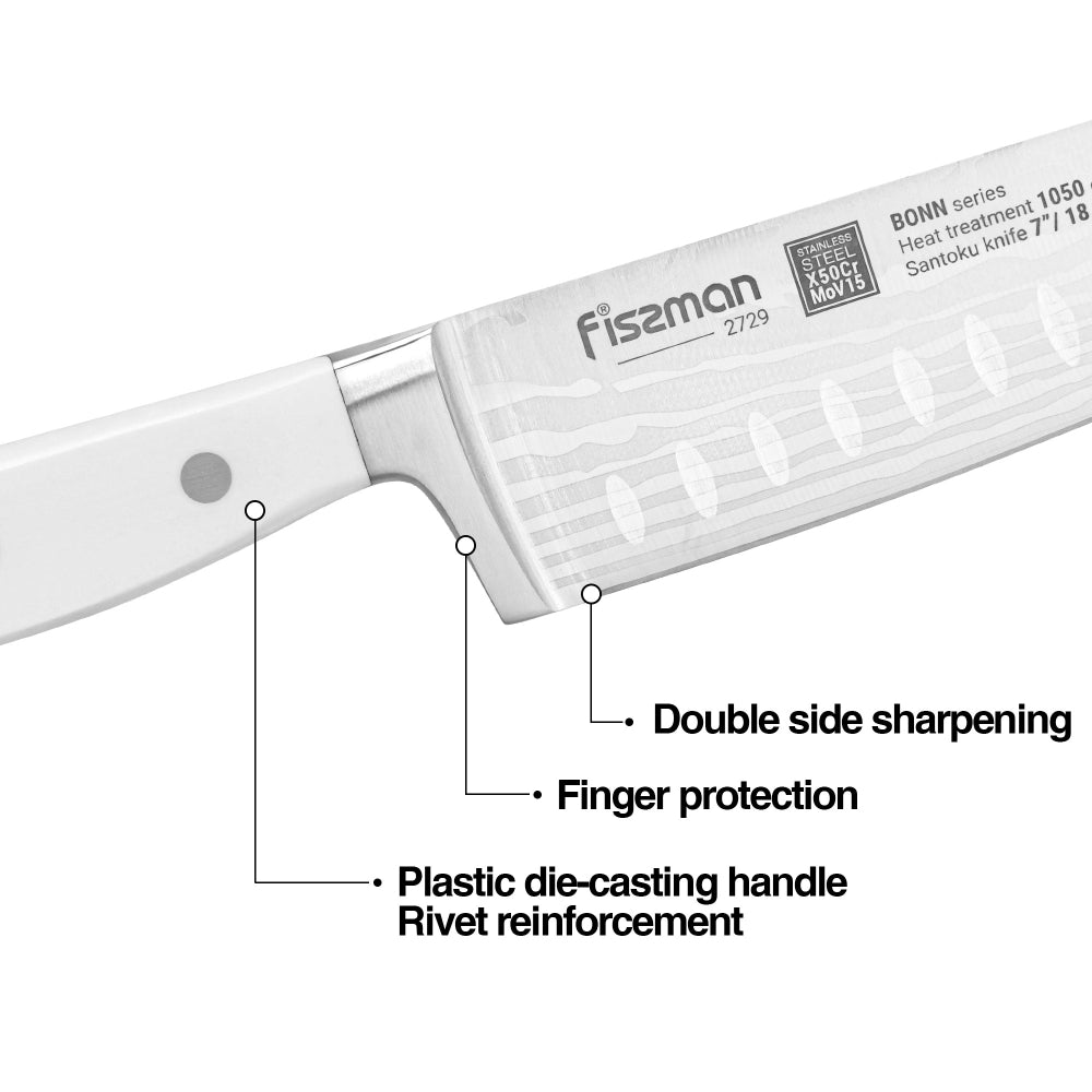سكين سانتوكو 7 بوصة من فيسمان (فولاذ X50CrMoV15)